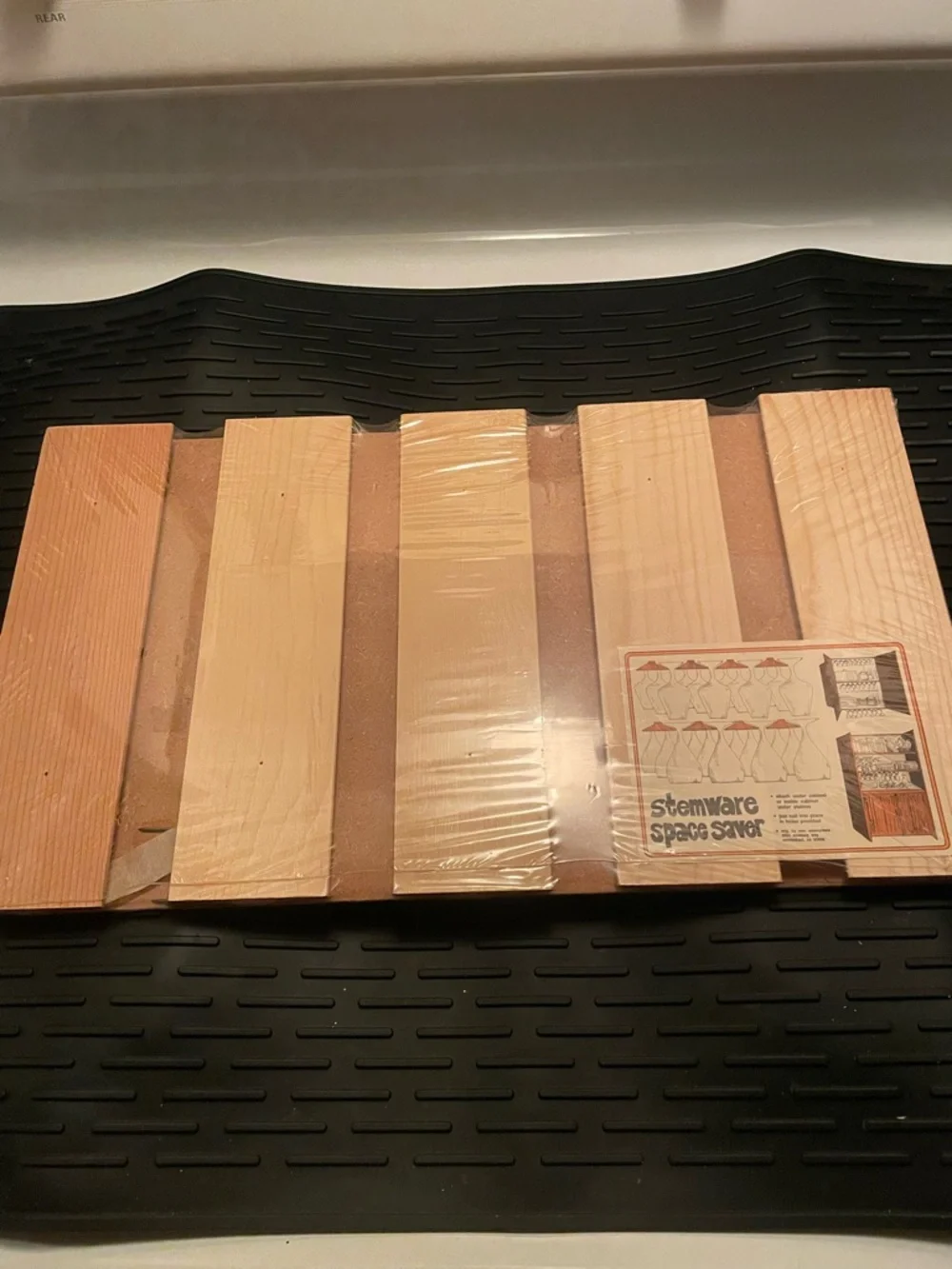 Stemware Space Saver Natural Wood Stemware Organizer by